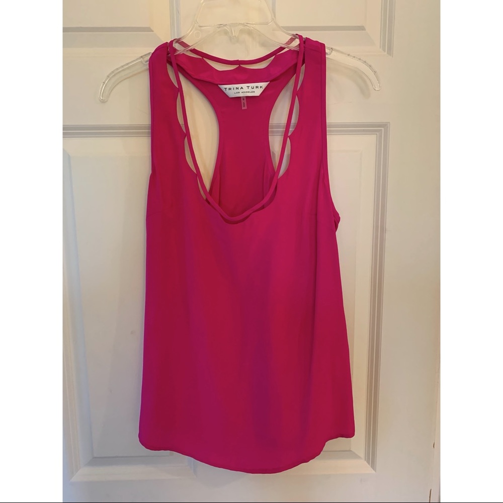 Trina Turk Pink Silk Tank - M